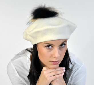 Women's beret Fletiri with fur