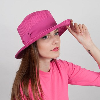 Women's summer hat 19182 fuchsia
