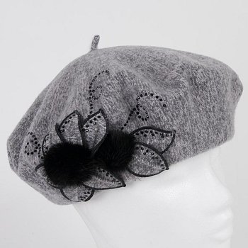 Women's beret Katisseta pink