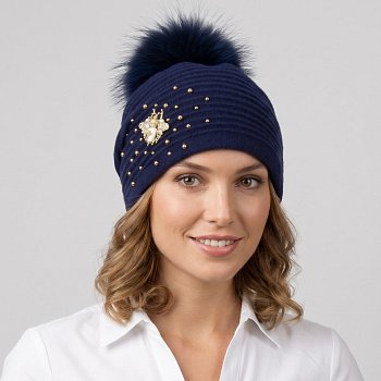 Women's luxury hat Cariata navy