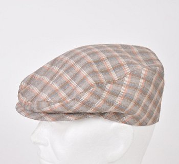Men's summer flat cap 9708-5-7833 light brown 55