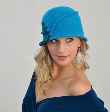 Odamiron women's winter hat turquoise