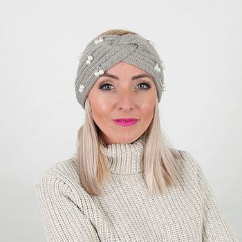 Women's headband 20LBG218242HE grey