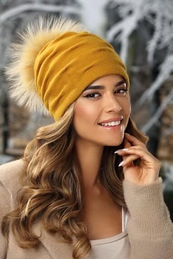 Winter hat Enza ocher