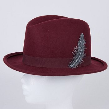 Women's hat 18806 burgundy