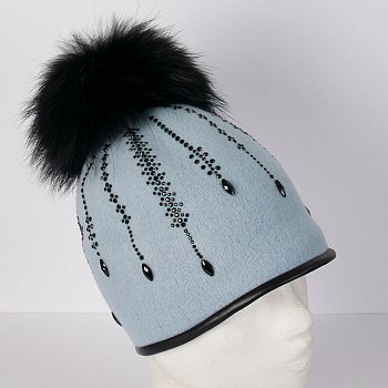 Winter hat Dik blue