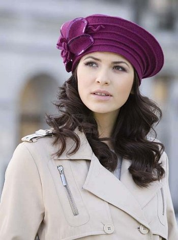 Honorata women's beret lilac