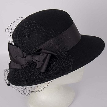 Women's elegant hat 23154 black