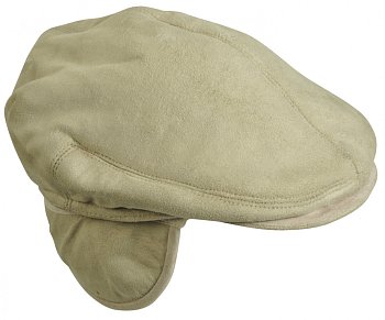 Flat cap with flaps 1660 light beige 60