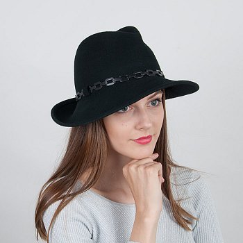 Women's felt hat 16814 black