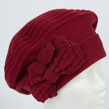 Welita women's beret burgundy