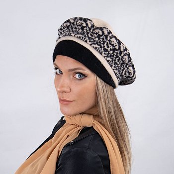 Women's wool beret Frimani light beige