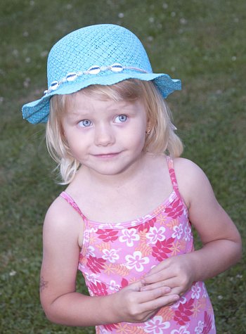 Dětský slaměný klobouk 50019
