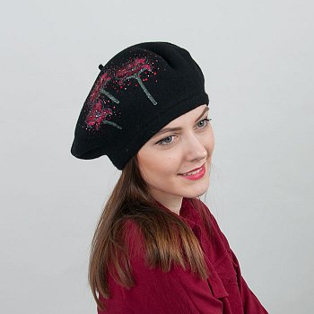 Women's beret Nus black