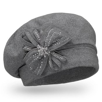 Women's hat Belosa cotton gray