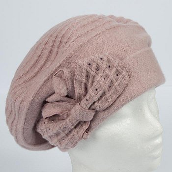 Welita women's beret old pink