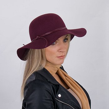 Women's hat 19890 burgundy
