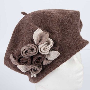 Zamosa women's beret Brown