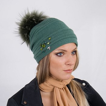 Women's hat Selia green