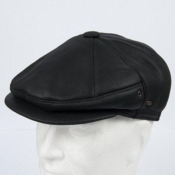 Leather flat cap 9908-42-4451