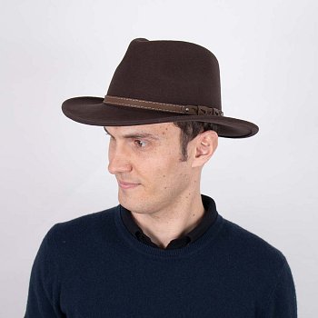 Brown men's hat 21899 brown 59