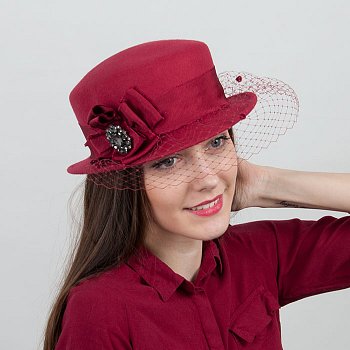 Women's hat 21078 Red