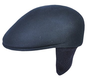 Men's flat cap with ear flaps 2801 navy 61
