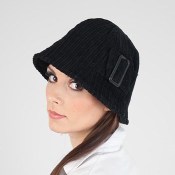 Women's corduroy hat W3-A10194 black