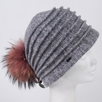Women's Matylda_new hat with pompom pink