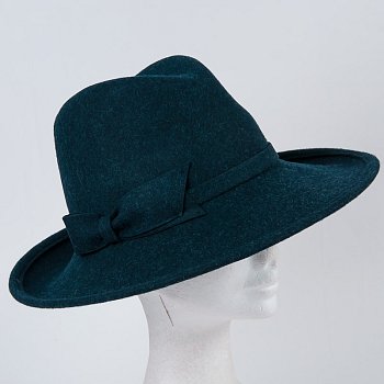 Women's felt hat 16816 dark blue melange