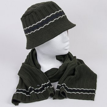 Men's hat and scarf W0-9003HS