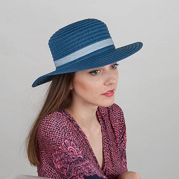 Women's summer hat 19137 blue