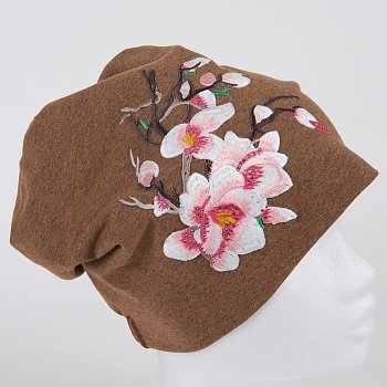 Women's winter hat Belida1 ocher
