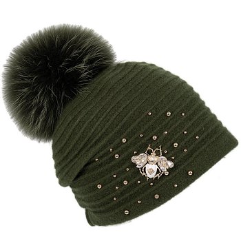 Women's luxury hat Cariata green