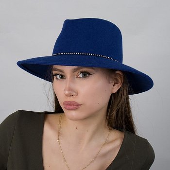 Women's hat 17846A blue