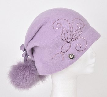 Joanna women's wool hat purple