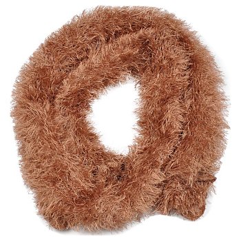 Women's shaggy scarf Sala_strapata cinnamon