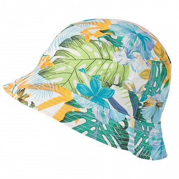 Cotton bucket hat with floral print 237512HH