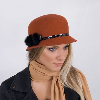 Women's hat 19839 rusty