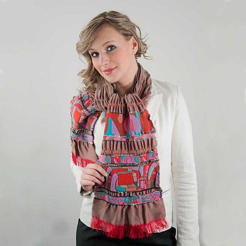 Women's scarf 210059 old pink