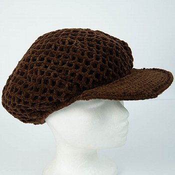 Women's brown cap 78081A