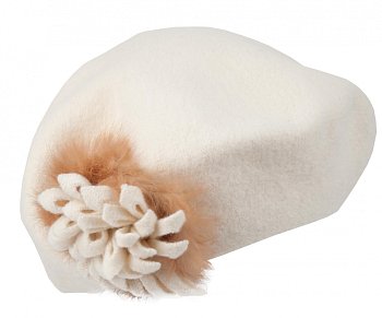 Finora wool beret cream