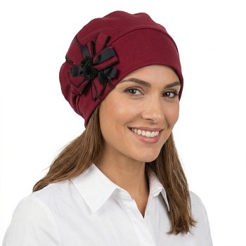 Women's beret Vilja burgundy