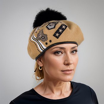 Women's beret Lanias beige