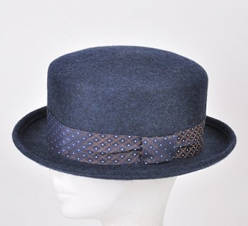 Women's wool hat 16806 dark blue