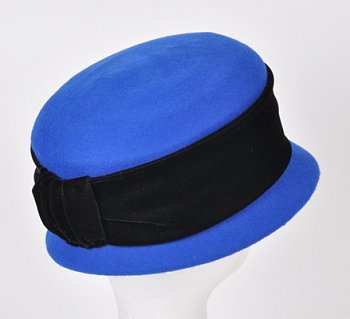 Women's felt hat 16821 Royal blue