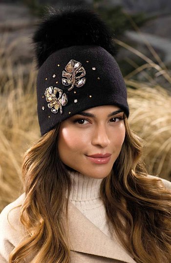 Woolen hat Mida black
