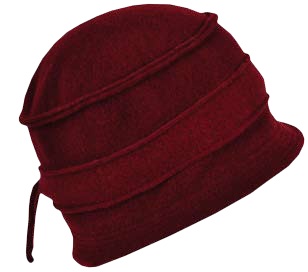 Wool hat Odiseli burgundy